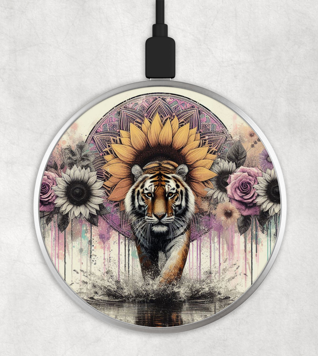 Boho Tiger - Wireless Phone Charger