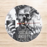 Social Anxiety - Glass Clock